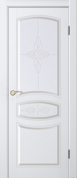 Межкомнатная дверь Виктория ДГ Белая эмаль